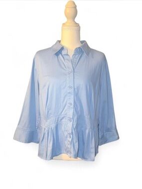 Christopher & Banks Light Blue Button-Down Shirt